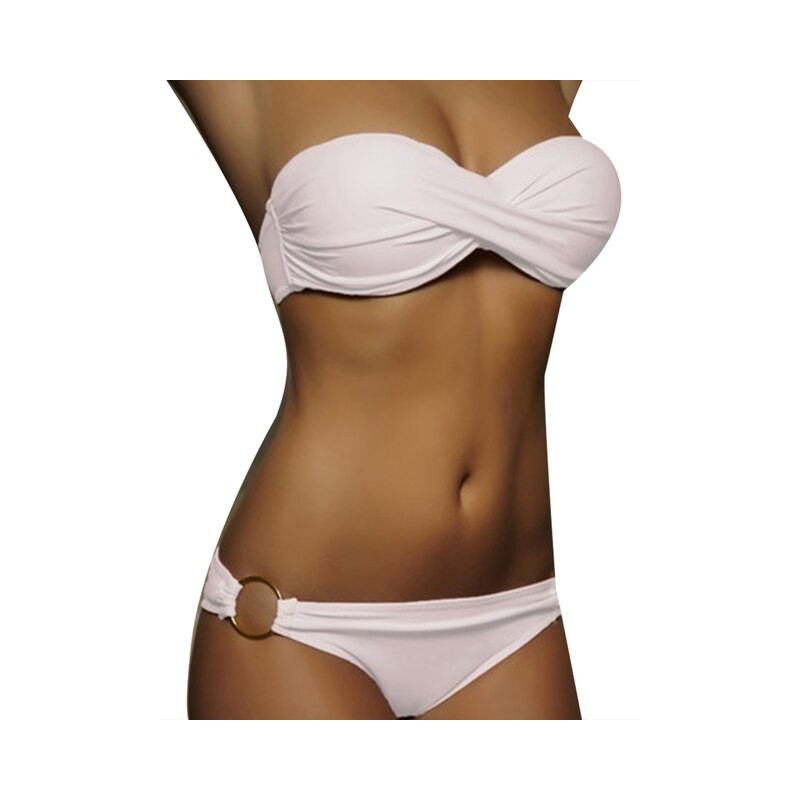 2 Piece Sexy Bikini Set Hoge Taille Strapless Push Up Bra