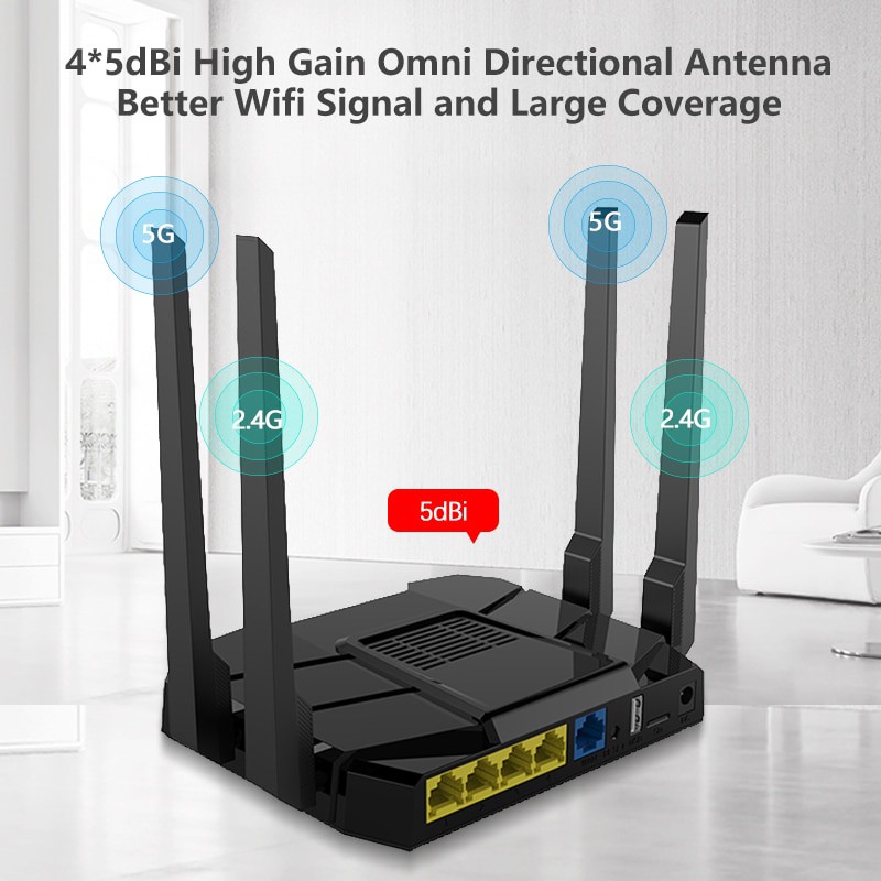 Cioswi Wifi Router Mbps Dual Band Openwrt Firewall Mt A Mhz