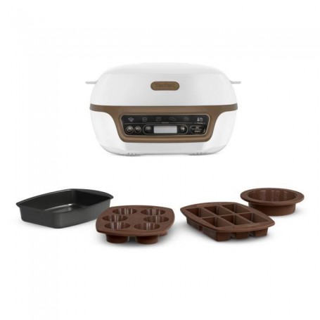 Tefal Cake Factory Kd Smart Cake Machine White Brown Metallic