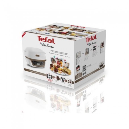 Tefal Cake Factory Kd Smart Cake Machine White Brown Metallic