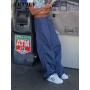 Parachute Pants Vintage Cargo Pants Women Streetwear Sweatpants Fashion Overalls Baggy Pants Drawstring Low Waist Trouser