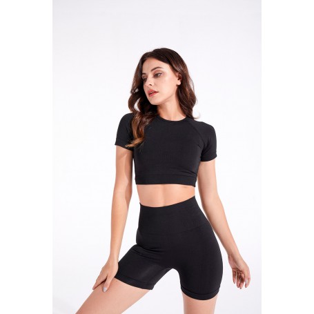 2/3/5PCS Seamless Women Yoga Set Workout Sportswear Gym Clothing Fitness Long Sleeve Crop Top High Waist Leggings Sports Suits