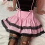 E-girl Gothic Skirt Women Punk Y2K Aesthetic High Waist A-Line Short Skirt 90s Vintage Harajuku Streetwear