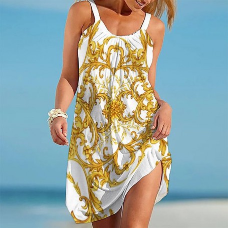 Sleeveless Printed Casual Women A