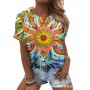 3D T Shirt camiseta con estampado de pintura abstracta tendencia callejera casual de m