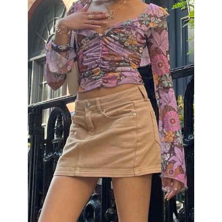 Mini Skirt Low Waist  Women