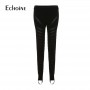 Echoine Women Solid Mesh Hollow Out Knit High Waist Pencil Pants Fashion Casual Skinny Sexy joggers sweatpants  trousers clothes
