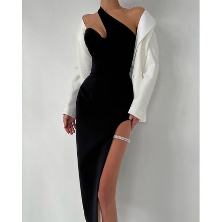 Bandage Dress Women Pink Sleeveless Bodycon Dress Elegant Sexy Split Long Evening Party Club Dress Outfits  New