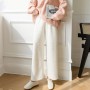 Autumn and winter wool / Cashmere Knitted Warm wide leg pants 2022 new high waist loose soft casual thickened cashmere pants