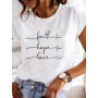 Clothes Ladies Summer T Clothing Print Fashion Casual T-shirts Letter 90s Trend Cute Short Sleeve Women Female Graphic Tee