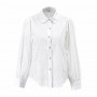 Xeemilo Elegant Flower Embroidery Blouse Fashion Turn-down Collar Single-Breasted Long Sleeve Shirts Casual Office Women Clothes