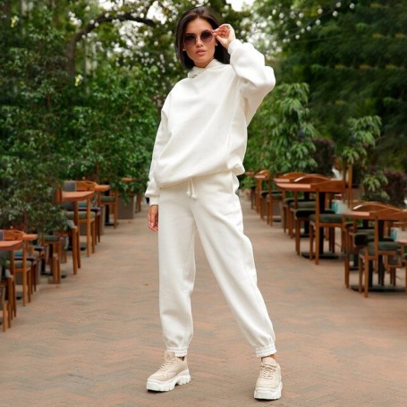 Women Tracksuits Two Piece Set Solid Color Short Hoodie Tops+Long Pants Casual Loose 2 Piece Set Women Fashion Sexy Gym Suits