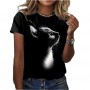 T-shirt 3d Cats Print Women