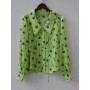 100% Silk Women  shirt Long Sleeve Peter pan Collar Shirt Lace-up Pearl Buttons Temperament lady Blouse