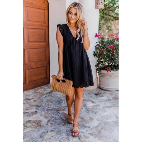 Ruffles Short Sleeves Women's Summer Midi Dress