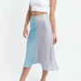 Women's Summer Color Matching Mid-Length A-Line Pleated Skirt