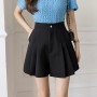 Shorts Skirts Women Summer Solid Color Wide-leg Shorts Office Lady Casual Shorts