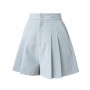 Shorts Skirts Women Summer Solid Color Wide-leg Shorts Office Lady Casual Shorts