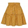 A-line Mini Skirt Ruffle High Waist Loose Casual Floral Skirts Fashion Female Lace-up Beach Skirt Faldas Mujer