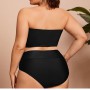 New  L-6XL Women's 2 Pieces Bandeau Bikini Swimsuit  Off Shoulder High Waist Bathing Suit Swimwear