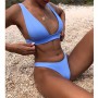 Sexy Bikini  Solid Bathing Suits Women Swimwear