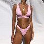 Sexy Bikini  Solid Bathing Suits Women Swimwear