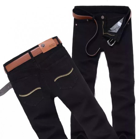 New Men's Straight Stretch Slim Business Jeans