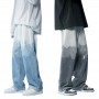 Mens Pants High Waist Stretch Jeans Casual Loose Trousers