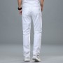 White Denim Trousers Men Baggy Jeans Slim Fit Pants