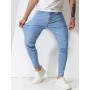 Fashion Men's Jeans High Street Stretch Slim  Pants Denim Cotton Casual Wear Nine Pants Men