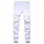 Men White Skinny Jeans Plus Size 28-42 New European American Slim Fit Fold Trend