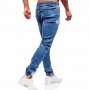 Men's Elastic Cuffed Pants Casual Drawstring Jeans Training Jogger Athletic Pants