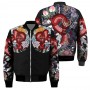 Printed Jacket Fashion Trend Thickened Bomber Motorcycle Off-road Jacket