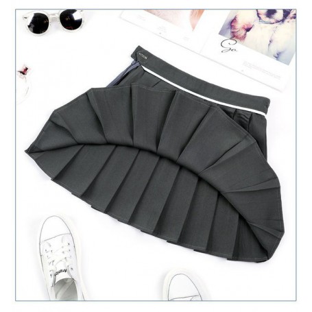 Pleated Skirt  Women Fashion Summer High Waist Pleated Skirt