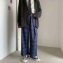 Plaid Design Vintage Pants Men  Streetwear Loose Teens Couples Chic Harajuku Japanese Style All-match Straight Trousers