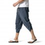 Jogger Pants Men Cotton Linen Sweatpants Trousers Male Casual Lightweight  Streetwear