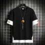 Fashion Short Sleeves Fashion O Neck Hip Hop Streetwear Black White T-shirt Men's