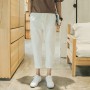 Summer Pants Male Korean Trend Loose Casual Small Feet 9-Point Pants Slim Linen Mens Fashion Streetwear Sweatpants Male