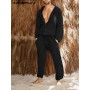 Men Jumpsuits Solid Hooded Long Sleeve Drawstring Casual Overalls Men