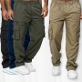 2022 Men's Cargo Pants Outdoor Multi Pocket Loose Straight Trousers Elastic Waist Military pantalones hombre Jogger Pants  MY768