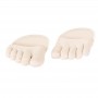 New Women Soft Socks Silicone Anti-slip Lining Open Toe Heelless Liner Cotton Sock With Invisible Forefoot Cushion Foot Pad Sock