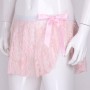 Sissy See Through Lace Briefs Panties Side Split Bowknot Mini Skirt Crossdress Costume Panty Skirt Gay Male Sexy Underwear
