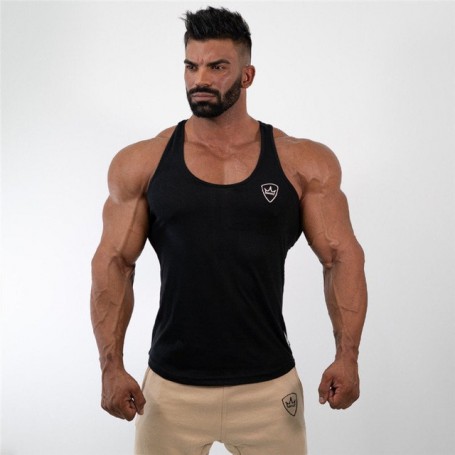 Men's Tank tops shirt gym tank top fitness clothing vest sleeveless cotton man bodybuilding