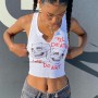 Girl Sexy Fashion Streetwear Summer Crop Tank Tops Women Casual Grunge Style Short Vest Trendy Suspender Top
