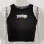 Customized women's sleeveless top vest sports running apparel printing your logo design