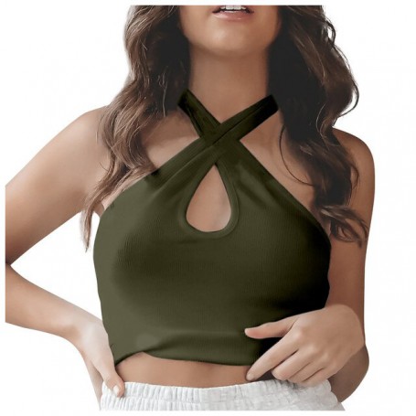 Small Pitted Ribbed Crop Top