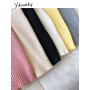 Knitted Crop Top Women  Short Camis O-neck Sexy Crop Halter Top Pink Casual Clothing Tank Tops for Women