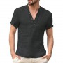 Men's Short-Sleeved T-shirt Cotton and Linen Led Casual Men's T-shirt Shirt Male  Breathable S-3XL
