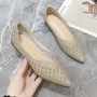 Sandals Women Pointed Toe Flats Bling Air Mesh Shoes Flats Woman Soft Comfortable Casual Flats Slip on Shoes Female