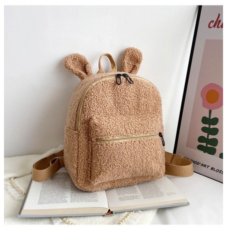 Personalized Embroidery Toddler Backpack Lightweight Plush Bear Preschool Bag Kids Custom Name Backpack for Boys Girls Ladies